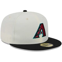 Men's New Era Cream Arizona Diamondbacks Chrome 59FIFTY Fitted Hat