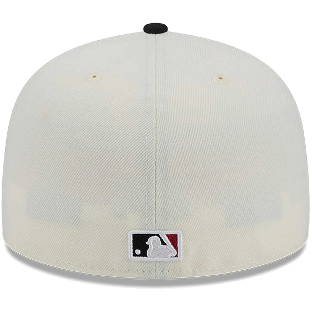 Men's New Era Cream Arizona Diamondbacks Chrome 59FIFTY Fitted Hat