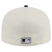 Men's New Era Cream Arizona Diamondbacks Cooperstown Collection Chrome 59FIFTY Fitted Hat