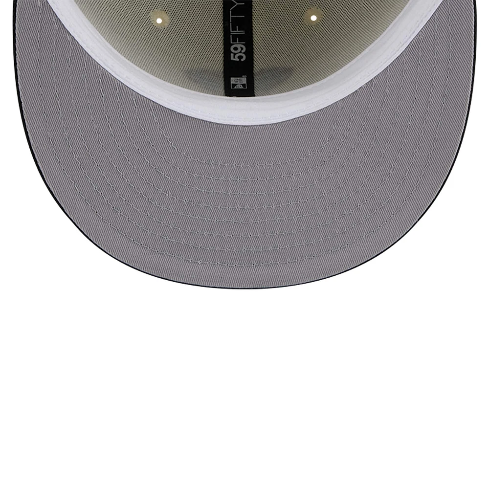 Men's New Era Cream Arizona Diamondbacks Cooperstown Collection Chrome 59FIFTY Fitted Hat