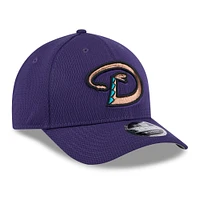 Men's New Era Dark Purple Arizona Diamondbacks 2025 MLB Clubhouse 9FORTY M-Crown Adjustable Hat