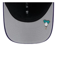 Men's New Era Dark Purple Arizona Diamondbacks 2025 MLB Clubhouse 9FORTY M-Crown Adjustable Hat