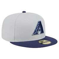 Casquette ajustée bicolore 59FIFTY Arizona Diamondbacks pour homme New Era gris/bleu marine