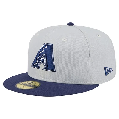 Casquette ajustée bicolore 59FIFTY Arizona Diamondbacks pour homme New Era gris/bleu marine