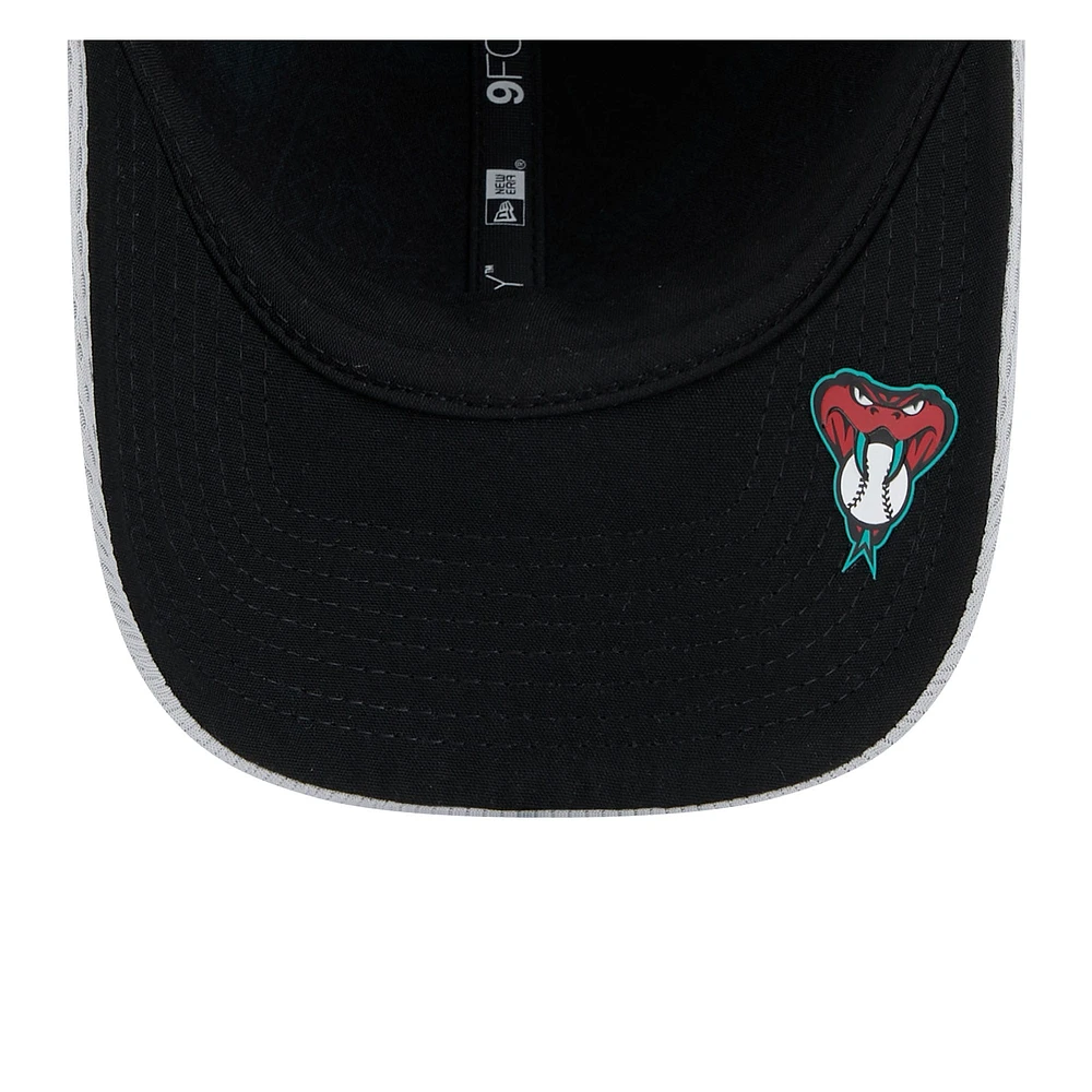 Men's New Era Gray Arizona Diamondbacks 2025 MLB Clubhouse 9FORTY M-Crown Adjustable Hat