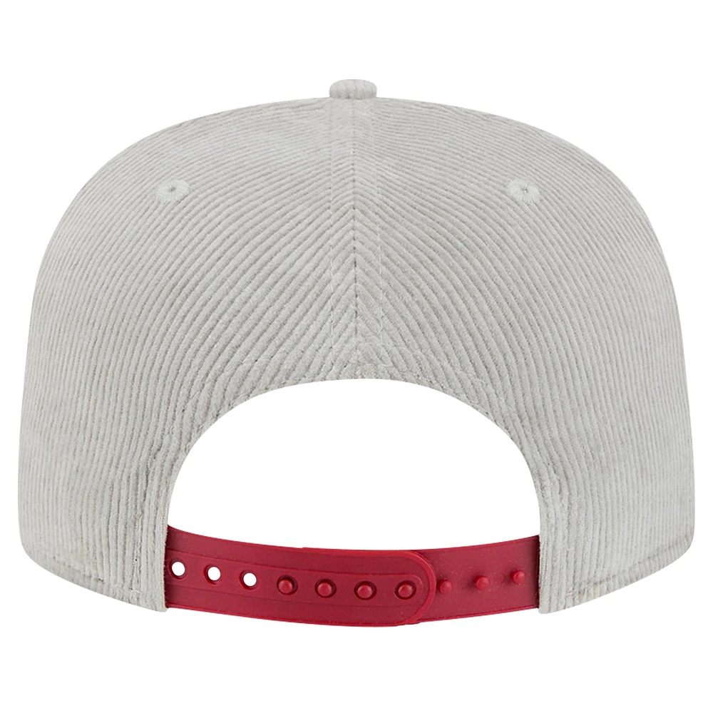 Casquette de golf snapback en velours côtelé Arizona Diamondbacks grise New Era pour homme