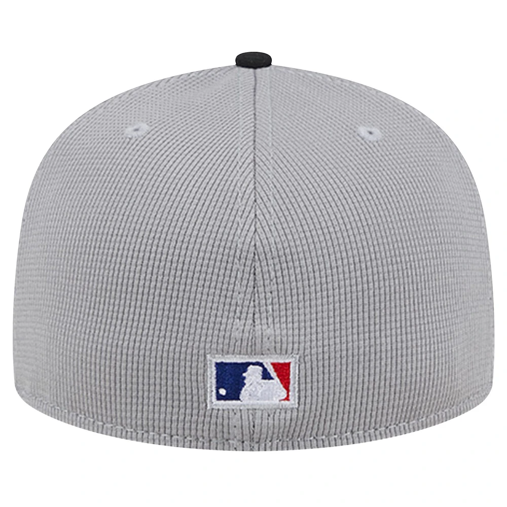 Men's New Era Gray Arizona Diamondbacks Pivot Mesh 59FIFTY Fitted Hat