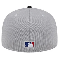 Men's New Era Gray Arizona Diamondbacks Pivot Mesh 59FIFTY Fitted Hat