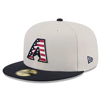 Men's New Era  Khaki/Black Arizona Diamondbacks 2024 Fourth of July 59FIFTY Fitted Hat