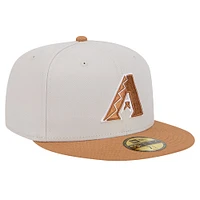 Men's New Era Khaki/Brown Arizona Diamondbacks Two-Tone Color Pack 59FIFTY Fitted Hat