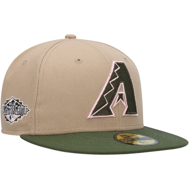 Lids Detroit Tigers New Era Olive Undervisor 59FIFTY Fitted Hat - Pink/Blue