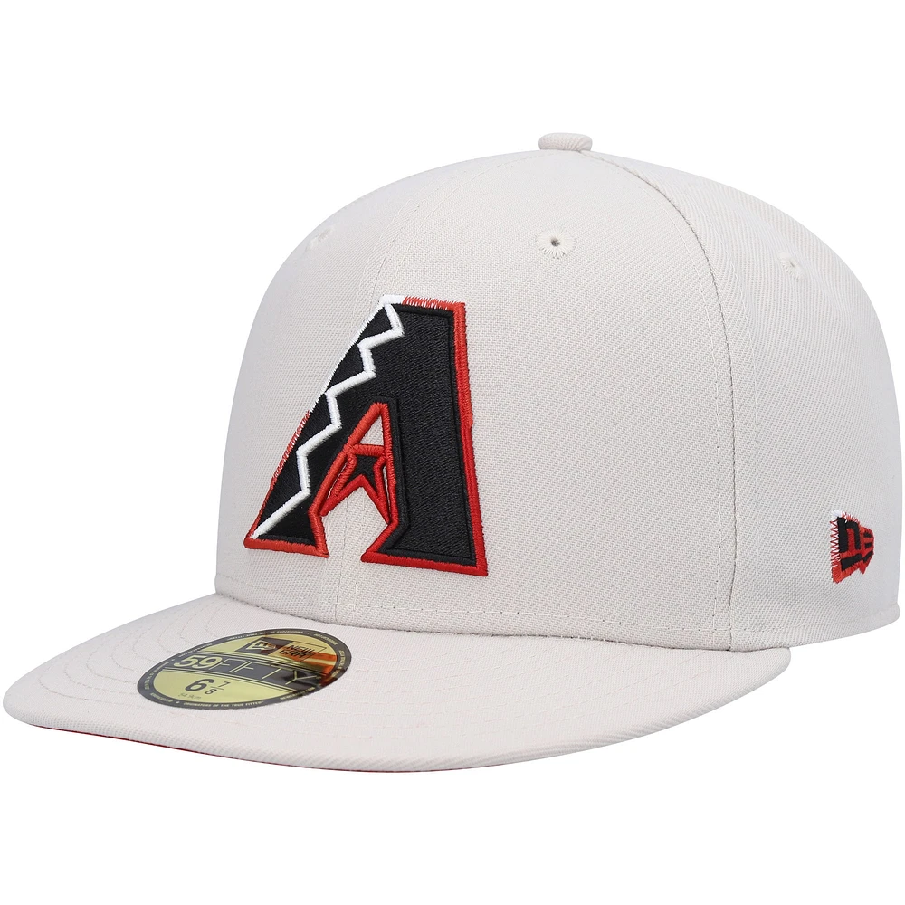 Casquette ajustée 59FIFTY kaki Arizona Diamondbacks Stone Dim Undervisor New Era pour homme