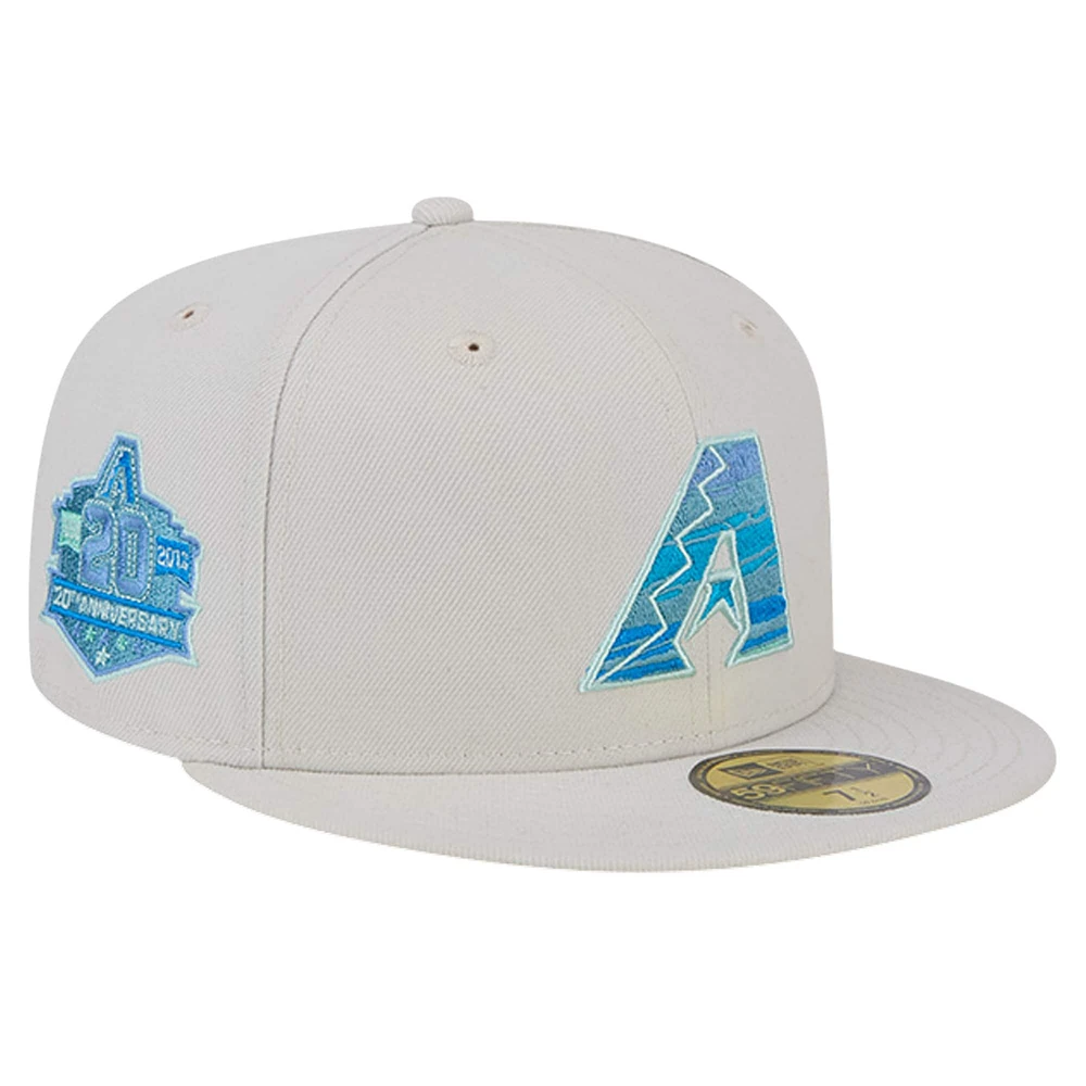 Casquette ajustée 59FIFTY kaki Arizona Diamondbacks Stone Mist New Era pour hommes