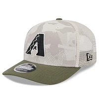 Men's New Era Light Beige/Olive Arizona Diamondbacks 2025 Armed Forces Day 9SEVENTY Stretch-Snap Hat