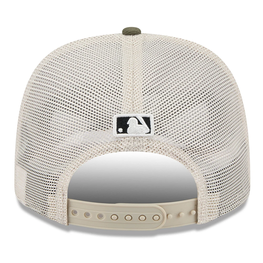 Men's New Era Light Beige/Olive Arizona Diamondbacks 2025 Armed Forces Day 9SEVENTY Stretch-Snap Hat