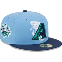 Tampa Bay Rays New Era Green Undervisor 59FIFTY Fitted Hat - Light Blue/Navy