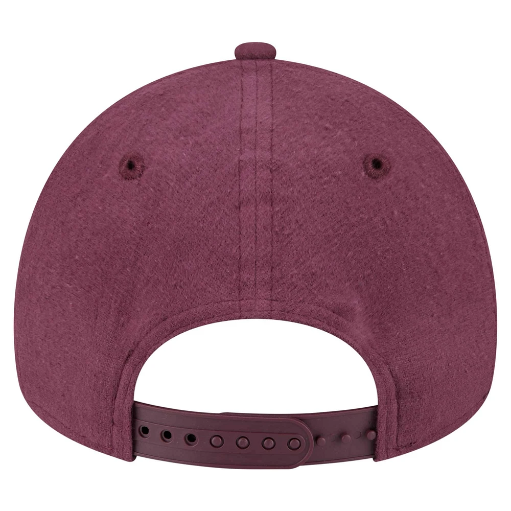 Men's New Era Maroon Arizona Diamondbacks Moleskin Crown A-Frame 9FORTY Adjustable Hat