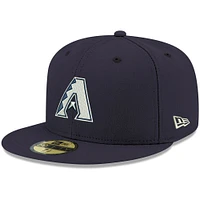 Casquette ajustée 59FIFTY bleu marine avec logo Diamondbacks de l'Arizona New Era pour homme