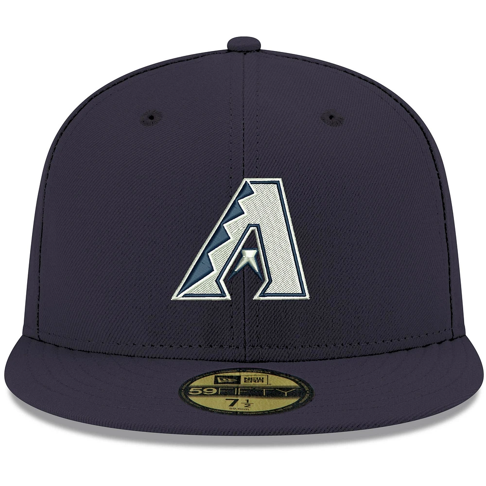 Casquette ajustée 59FIFTY bleu marine avec logo Diamondbacks de l'Arizona New Era pour homme
