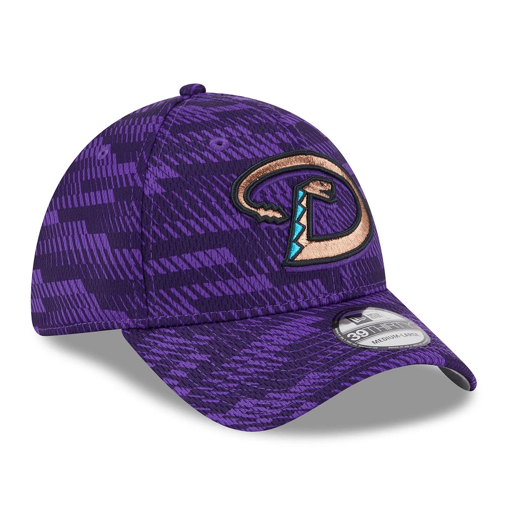 Men's New Era Purple Arizona Diamondbacks 2025 MLB Clubhouse 39THIRTY Flex Hat