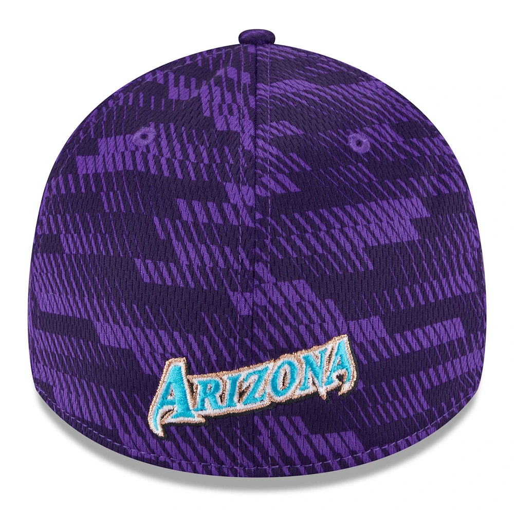 Men's New Era Purple Arizona Diamondbacks 2025 MLB Clubhouse 39THIRTY Flex Hat