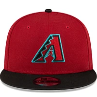 Casquette réglable Snapback 9FIFTY Snapback des Diamondbacks de l'Arizona rouge/noir New Era pour hommes