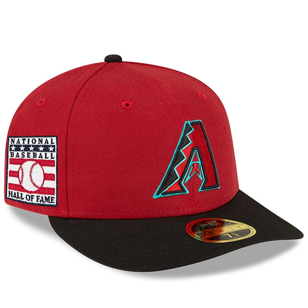 Men's New Era Red/Black Arizona Diamondbacks National Baseball Hall of Fame Low Profile 59FIFTY Fitted Hat