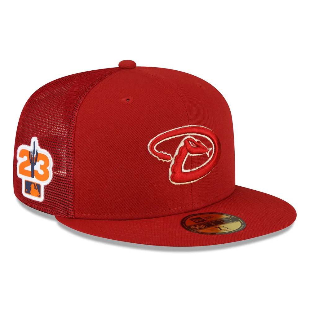 Men's New Era Red Arizona Diamondbacks White Logo 59FIFTY Fitted Hat