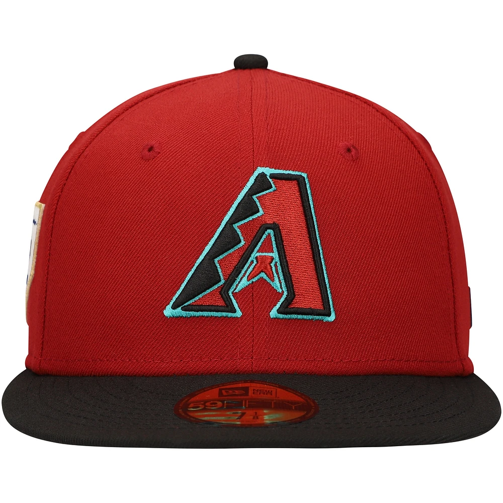 Men's New Era Red Arizona Diamondbacks Jackie Robinson Day Side Patch 59FIFTY Fitted Hat