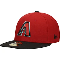 Men's New Era Red Arizona Diamondbacks Jackie Robinson Day Side Patch 59FIFTY Fitted Hat