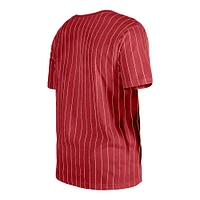 T-shirt à rayures rétro New Era rouge des Diamondbacks de l'Arizona pour homme