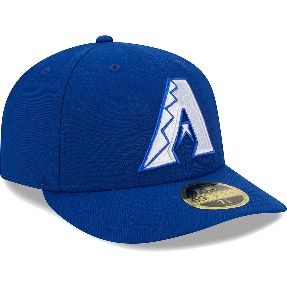 Men's New Era  Royal Arizona Diamondbacks White Logo Low Profile 59FIFTY Fitted Hat