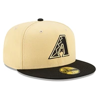 Casquette ajustée New Era Arizona Diamondbacks 2021 City Connect 59FIFTY sable/noir pour homme