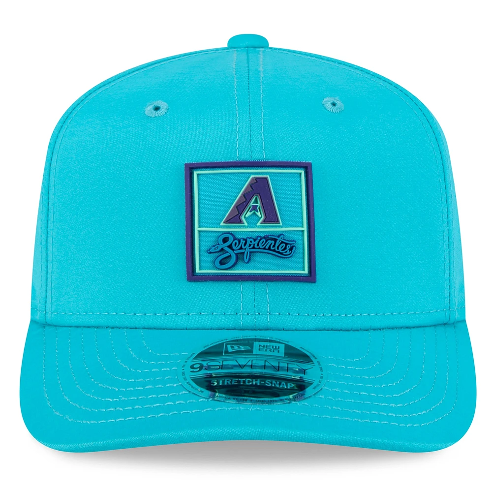 Casquette ajustable 9SEVENTY City Connect 2025 des Diamondbacks de l'Arizona pour homme, bleu sarcelle, New Era