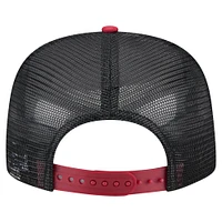 Men's New Era White/Red Arizona Diamondbacks Retro Script Trucker 9FIFTY Snapback Hat