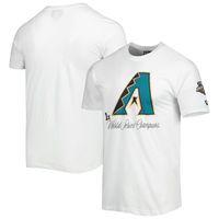 Men's New Era White Arizona Diamondbacks Historical Championship T-Shirt