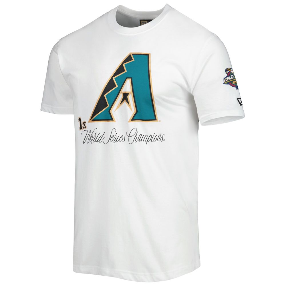 Men's New Era White Arizona Diamondbacks Historical Championship T-Shirt