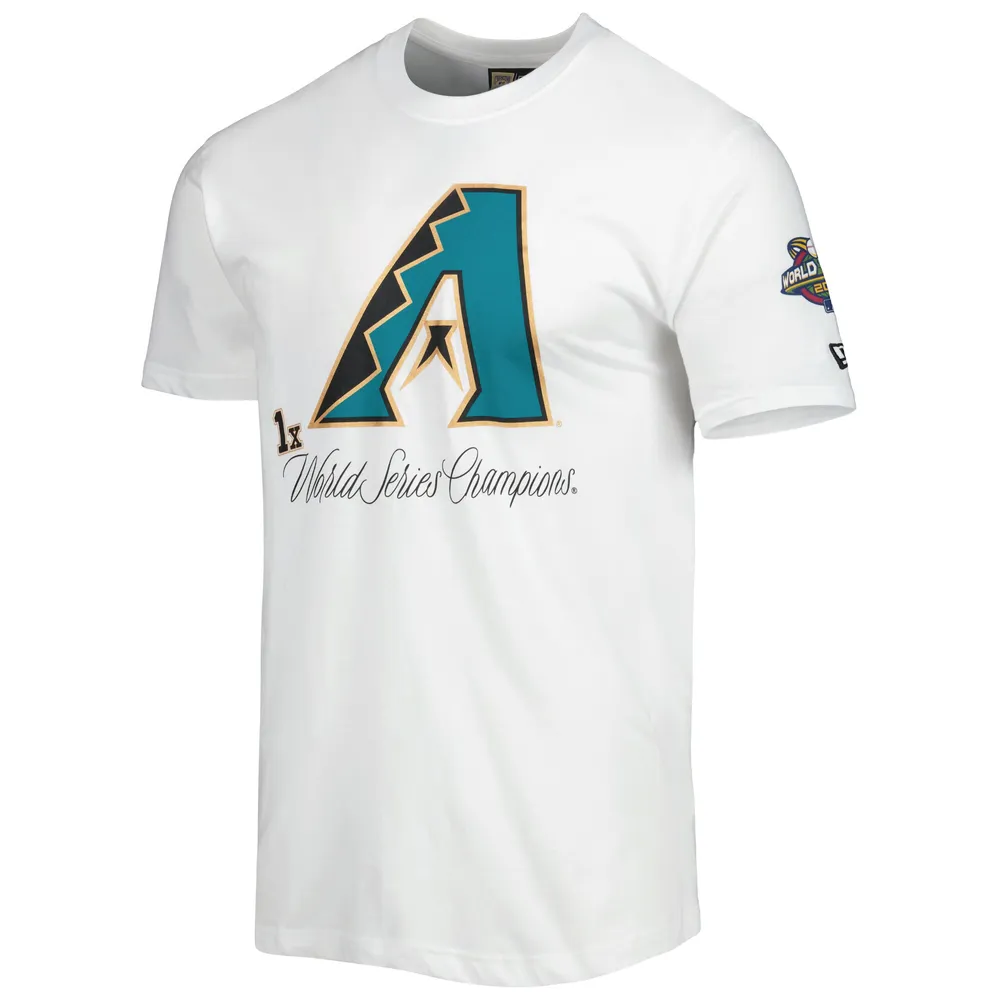 T-shirt de championnat historique des Diamondbacks l'Arizona New Era pour homme, blanc