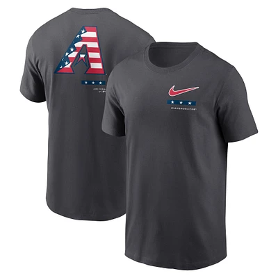 T-shirt Nike Arizona Diamondbacks Americana anthracite pour homme