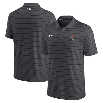 Arizona Diamondbacks Nike Authentic Collection Striped Performance Pique Polo - Anthracite