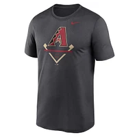 Men's Nike Anthracite Arizona Diamondbacks Icon Legend Performance T-Shirt