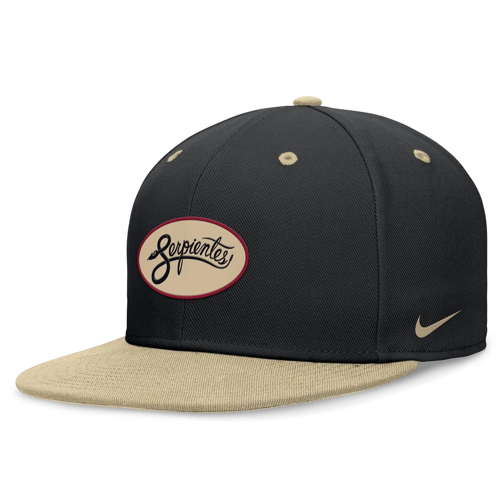 Casquette ajustée Nike pour hommes, noir/or, Arizona Diamondbacks City Connect True