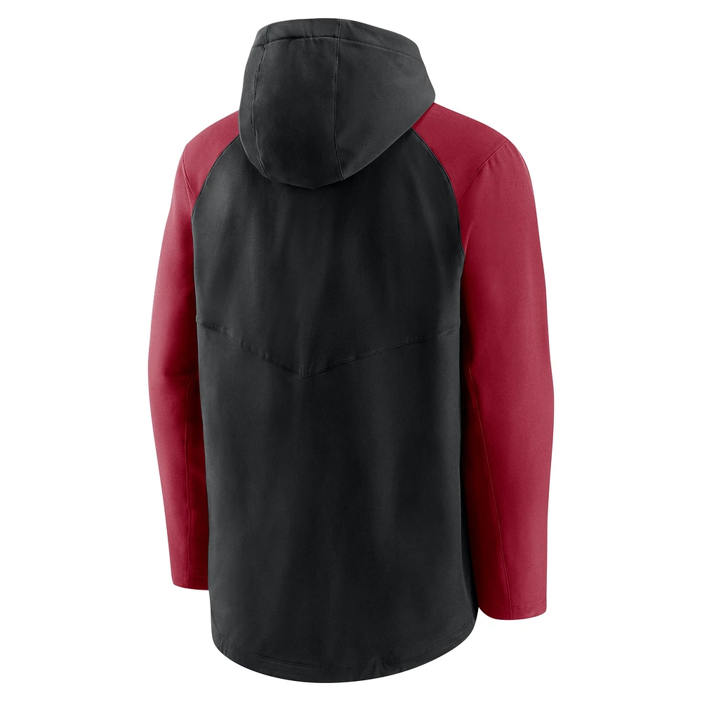 Men's Nike Black/Red Arizona Diamondbacks Authentic Collection Player Performance Full-Zip Hoodie