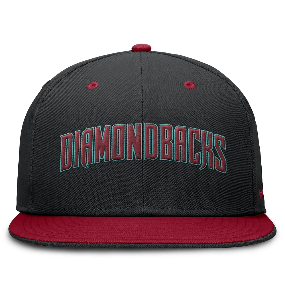 Men's Nike  Black/Red Arizona Diamondbacks True Primetime Two-Tone Performance Fitted Hat