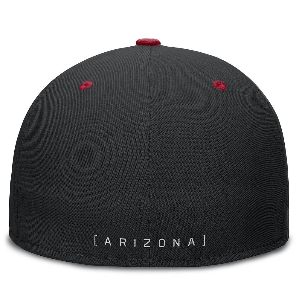 Men's Nike  Black/Red Arizona Diamondbacks True Primetime Two-Tone Performance Fitted Hat