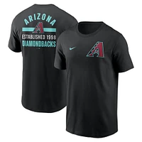 T-shirt Nike noir Arizona Diamondbacks 2-Hit pour homme