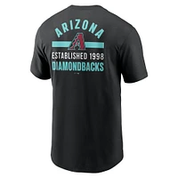 T-shirt Nike noir Arizona Diamondbacks 2-Hit pour homme