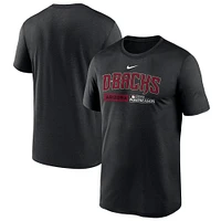 T-shirt Dugout Nike noir pour homme des Diamondbacks de l'Arizona 2023 Post-saison Authentic Collection