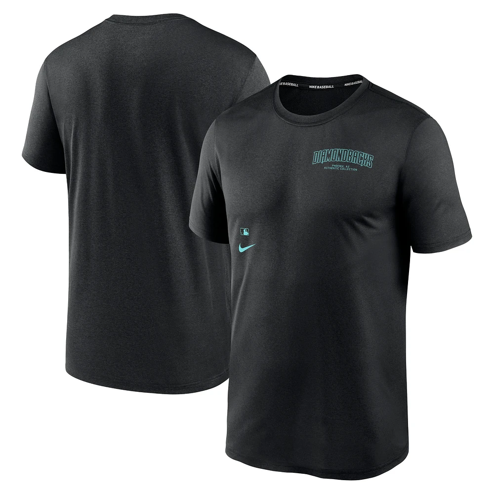 T-shirt Nike pour homme, noir, Arizona Diamondbacks Authentic Collection Early Work Tri-Blend Performance