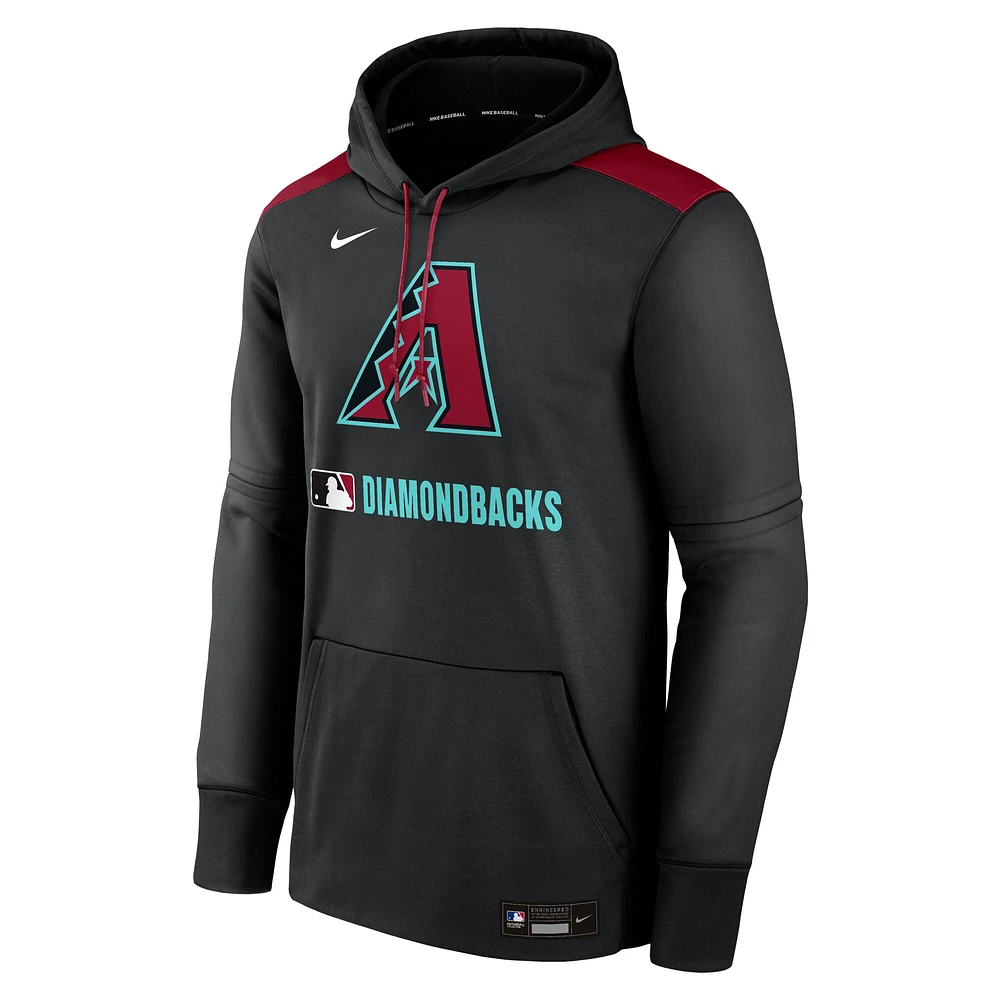 Men's Nike Black Arizona Diamondbacks Authentic Collection Performance Pullover Hoodie